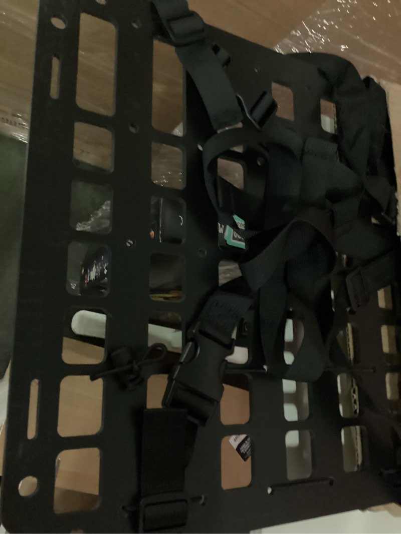 Rigid MOLLE Panel for Car Seat Back Organizer Vehicle EDC Tactical Gear Holder Pouch Holster Mount Rack Modular Storage Plate Auto Interior Accessories for Truck Pickup SUV Van Polypropylene Seat Back Panel